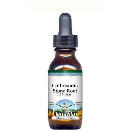 Stone Root Extract - Collinsonia (Stone Root) - Glycerite Liquid Extract (1:5) - No Flavor (1 oz, ZIN: 513292) - 2-Pack