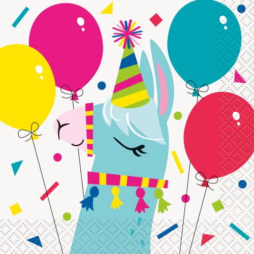 Llama Birthday Small Napkins (16ct)