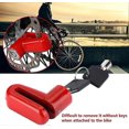 thumbnail image 3 of Disc Brake Block, Metal Anti-Theft Padlock with Plastic Frame and Keys for Motorcycle, Electric Vehicles, Bicycles (Red), 3 of 4