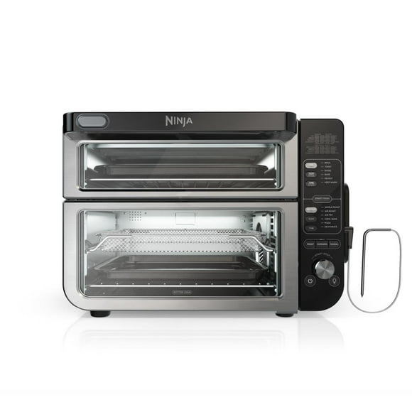 Horno de mesa eléctrico Ninja Foodi DCT451 12 en 1 negro, FlexDoor, con termometro, negro, sin aceite Ninja NA
