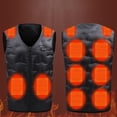 thumbnail image 2 of Algodón Con Cuello En V Para Hombre, Chaleco De Plumón Con Control De Temperatura De Tres Velocidades, 10 Zonas De Calefacción, Ropa De Algodón Con Calefacción matsuzay HA047109-04, 2 of 6