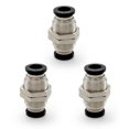 thumbnail image 1 of 3 Pieces Pneumatic Connectors, Pneumatic Bulkhead Fitting, Pneumatic Quick Connector Connectable Pipe Diameter 8MM, 1 of 5