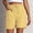 Yellow, variant on LINGLANG Women's Casual Drawstring Shorts with Large Pockets, Lightweight Comfort Stretch Fabric Summer Shorts, Solid Color Everyday Short Pants