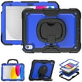 thumbnail image 2 of Feishell for iPad 10th Gen 10.9" 2022 Rugged Cover with 360 Rotatable Folding Handle Grip Adjustable Viewing Angle Kickstand Pencil Holder,Shockproof Hybrid 3-Layers Multi-Functional Case Cover,A, 2 of 8