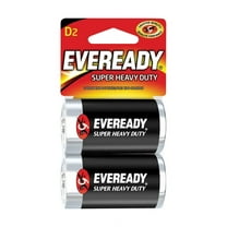 Eveready Super Heavy Duty D Batteries 2 ea