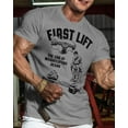 thumbnail image 2 of Gymish First Lift Men’s Workout T-Shirt – Funny Lifting Gym Tee, Athletic Fitness Shirt for Men, 2 of 6