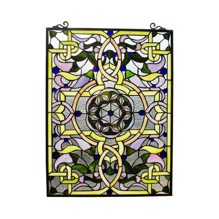 Lighting SABRINA Tiffany-style Victorian Window Panel 24" Height