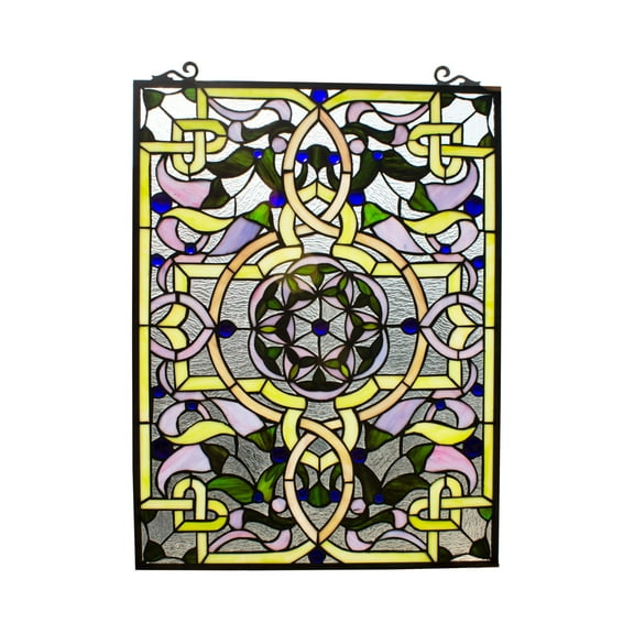 Lighting SABRINA Tiffany-style Victorian Window Panel 24" Height
