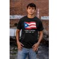thumbnail image 4 of Puerto Rican Pride Love Every Bit Flag Plus Size Crewneck Graphic Tee Shirt Brisco Brands 4X, 4 of 5