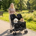 thumbnail image 2 of PawHut Double Pet Stroller, Foldable Dog Stroller with 2-Seater Carrier, 2 of 10