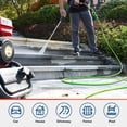 thumbnail image 7 of YAMATIC Top Flexible Pressure Washer Hose 25FT 1/4", Kink Resistant Power Washer Hose Replacement for Flexzilla Uberflex Ryobi Genarac Troy Bilt Honda M22-14mm Rated 3200 PSI/Max 3700 PSI,Green, 7 of 7