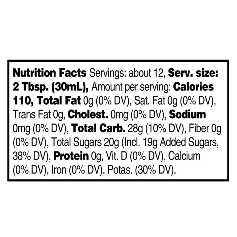 Great Value Strawberry Fruit Syrup, 12 fl oz