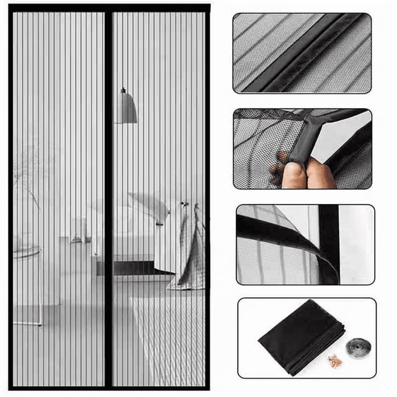 1PCSAnti-Mosquito Net Summer Automatic Closing Magnetic Mosquito Net Invisible Door Mesh Anti Bug Fly Partition Curtain