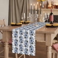 thumbnail image 2 of Table Runners 36 Inches Long Dress Scarves, Blue Floral Farmhouse Kitchen/Dining Table Runner, Short Coffee Tablerunners, Abstract Watercolor Flower Leaf Plant 13x36 Inch, 2 of 9