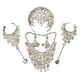 thumbnail image 3 of Conjunto de 4 joyas para mujer, joyería para danza del vientre, horquilla ligera, collar y pendientes. Pendientes de clip, 3 of 7