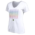 thumbnail image 2 of Women's White Seattle Storm Wordmark Pride V-Neck T-Shirt, 2 of 3