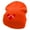 Orange, variant on Skate Heart Embroidered 12 Inch Long Knitted Beanie - Orange OSFM