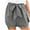 Gray, variant on ameIAEA Wide Leg Shorts for Women Elastic Waist Dressy Casual Shorts Summer Belted Shorts