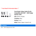 thumbnail image 2 of Front Brake Caliper Guide Pin Kit - Compatible with 2007 - 2009 Dodge Sprinter 2500 2008, 2 of 2