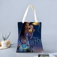thumbnail image 2 of Wish Bolso de tela con estampado de lienzo para mujer, bolsa de compras reutilizable y estética, con cremallera interior, regalo para mujer,38*45cm., 2 of 6