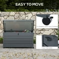 thumbnail image 4 of Outsunny Garden Storage Box, Deck Box with Lock for Tools, Cushions Grey, 4 of 10