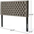 thumbnail image 2 of Christopher Knight Home Jezebel Velvet Headboard, Queen / Full, Grey / Black Steel, 2 of 8