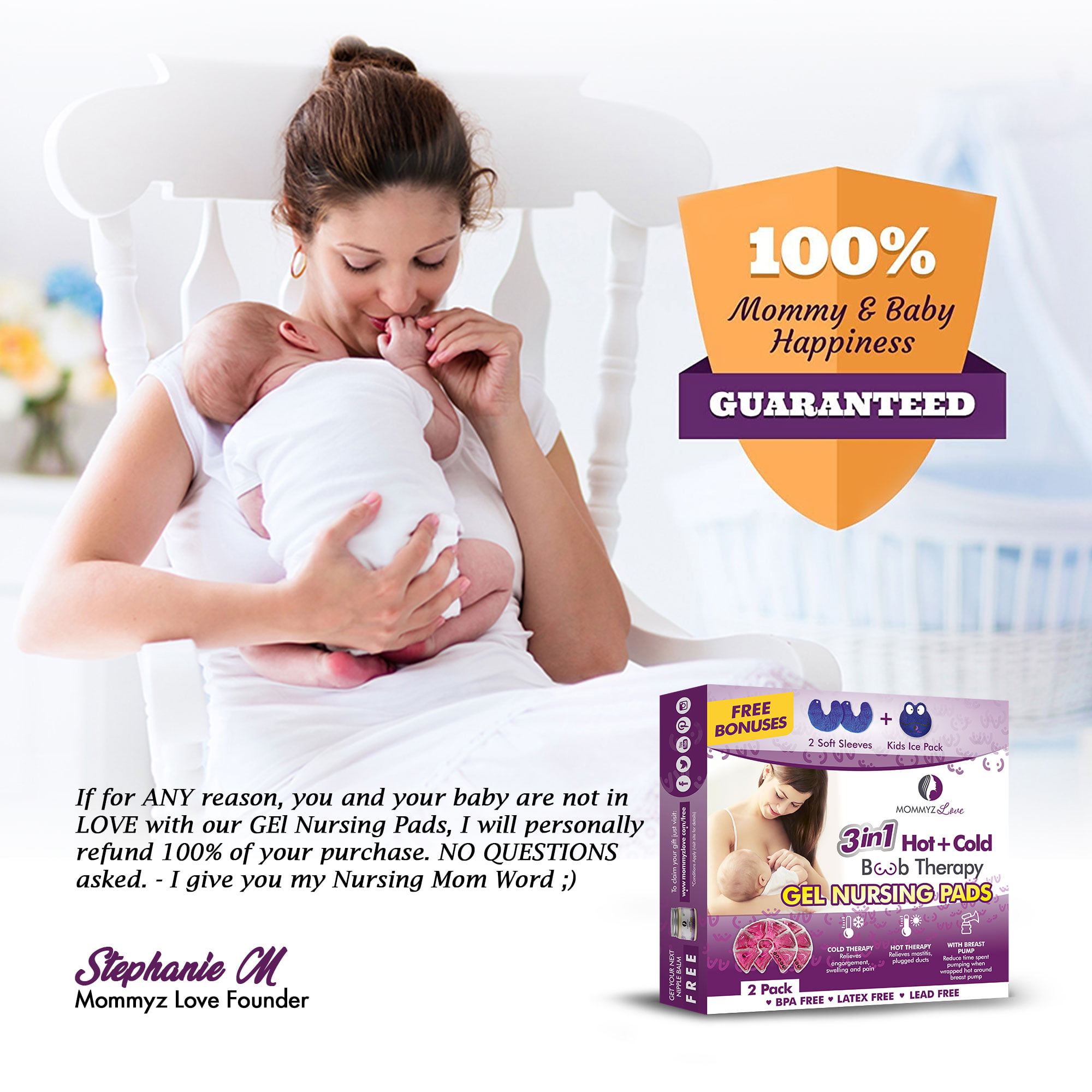 Magic Gel Luxury Breast Therapy Pack | The Breastfeeding Essentials for  Nursing Mothers | Includes 2X Breast Ice Packs (Hot or Cold) for  Breastfeeding