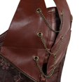 thumbnail image 4 of Corsé gótico Steampunk para mujer Halter Brown Steel Boned Vintage Sexy Underbust Corsets Cuero Reunir Cintura Slim Corset Top kaili Sencillez, 4 of 5