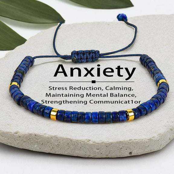 JUSIP Relieve Anxiety Lapis Lazuli Beaded Bracelet,Crystal Jewelry,  blue bracelet blue friendship bracelet unity  bracelet beaded  jewelry protection bracelet encouragement gift fashion
