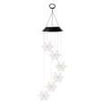 thumbnail image 2 of Lámpara de campana de viento solar LED romántica con energía solar que cambia de color Copo de nieve, 2 of 9
