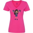 thumbnail image 3 of Inktastic African American Girl, Cheerleaders, Blue Uniform Women's V-Neck T-Shirt, 3 of 5