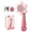 Pink, variant on Automatic Bubble Wand with Dreamy Lights, 10-Hole Electric Bubble Machine for Party Favors, Pink Snowflake & Flower Bubble Blower with Rechargeable Battery, Outdoor Summer