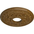 thumbnail image 3 of Ekena Millwork 15 3/8"OD x 4 1/4"ID x 1 1/2"P Baltimore Ceiling Medallion (Fits Canopies up to 5 1/2"), Hand-Painted Smokey Topaz Crackle, 3 of 6