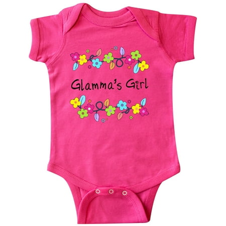 

Inktastic Glammas Girl- Bright Flowers Gift Baby Girl Bodysuit