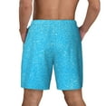thumbnail image 2 of Lsque Mens Swim Trunks Sky Blue Glitter Pattern - Bathing Suit Compression Liner - Beach Swim Shorts Swimwear - (S-3XL) - Stretch Quick Dry -Small, 2 of 9