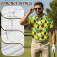 thumbnail image 5 of Jeiento His and Hers Matching Golf Shirts, Ladybug Floral Men Short Sleeve Shirts , Women Sleeveless Quick Dry Moisture Wicking Couple Golf Outfit Set, 5 of 6