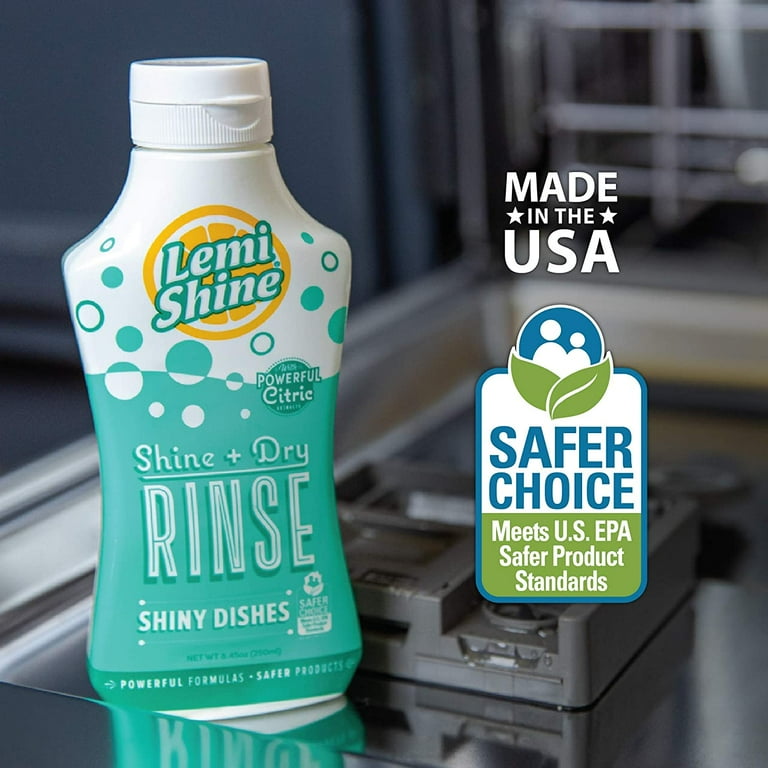Lemi Shine - Shine + Dry Natural Dishwasher Rinse Aid, Hard