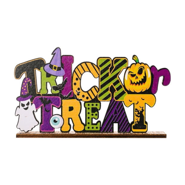 Big sale Halloween Atmosphere Halloween Wooden Decorations Halloween Party Scene Desktop Decoration
