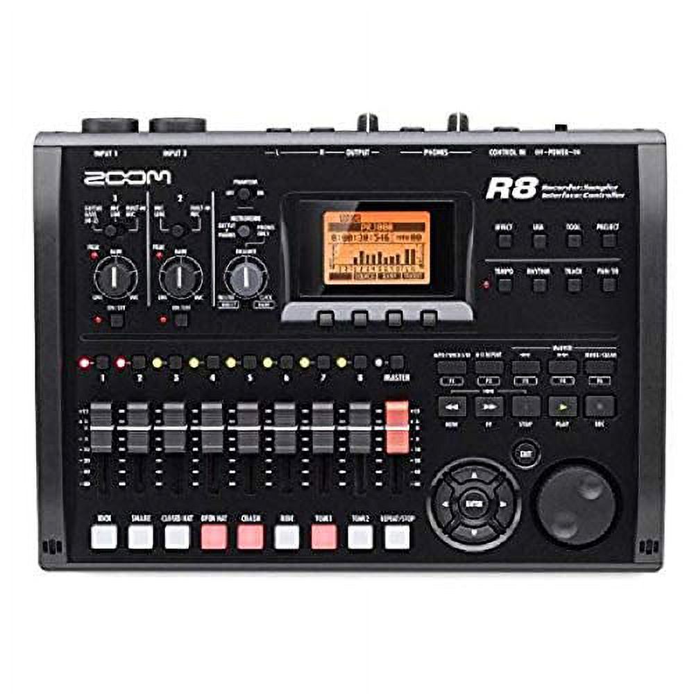 Zoom R8 Multi-Track Tabletop Recorder, Interface, Controller, 2 XLR Combo Inputs 8 Tracks, USB Audio Interface, Built In Stereo Condenser Microphones, Pad Sampler, Rhythm Machine - image 2 of 3