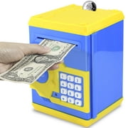 HUSAN Electronic Piggy Bank,Mini ATM Password Save Money Box Cash ATM bank for Kids,Coin Bank Box Birthday Gifts for Children Christmas Toy Prisent