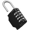 thumbnail image 1 of Puroma Combination Lock 4 Digit Waterproof Locker Locks Secure Outdoor Padlock For Gym Lockers, Toolboxes, Gates, Fences, Storage, Sports Locker (Black), 1 of 7