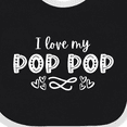 thumbnail image 4 of Inktastic I Love My Pop Pop with Hearts Boys or Girls Baby Bib, 4 of 4