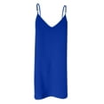 thumbnail image 7 of IROINNID Sundress For Women Ladies Fashion Solid Color Loose Sleeveless Sling Button Dress V-Neck Knee-Length Dress, 7 of 7