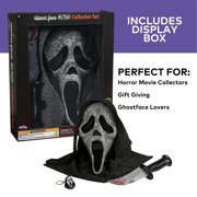 Fun World Exclusive Ghost Face Bling Mask, Knife & Light-Up Keychain Collectible Box Set