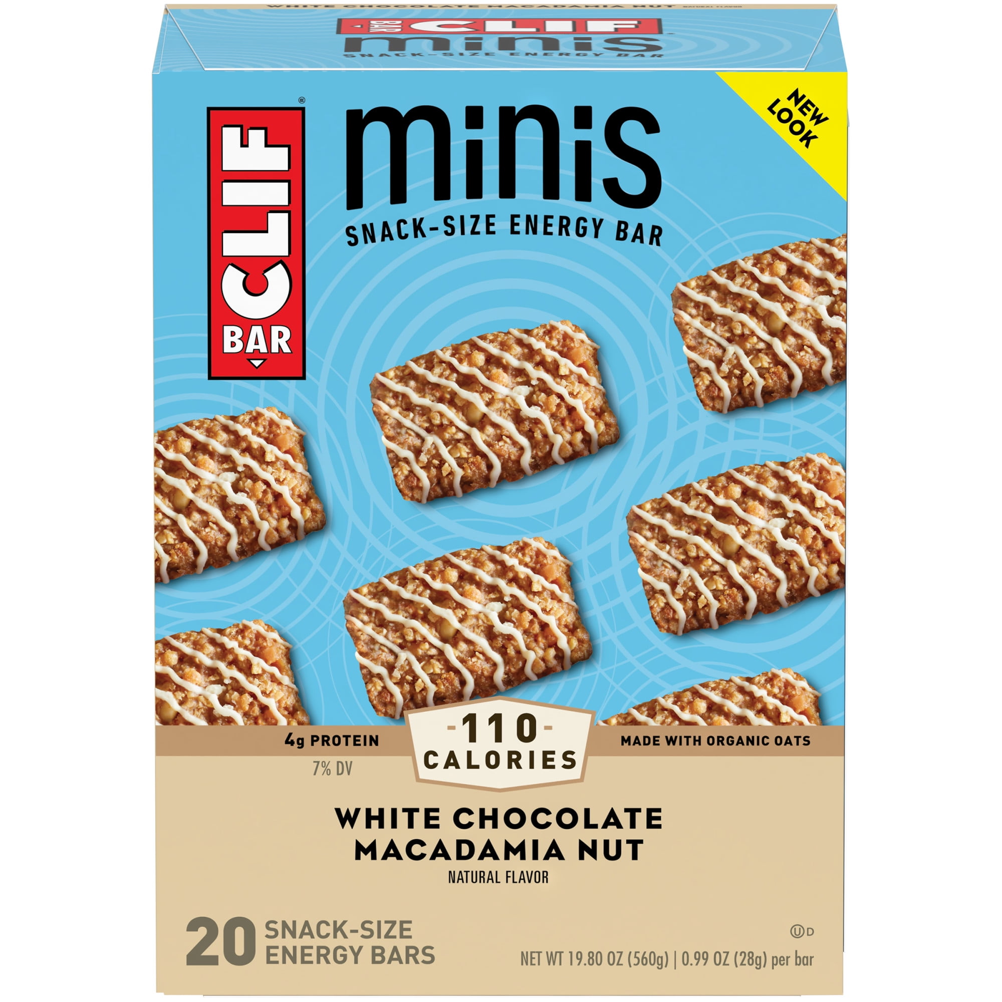 CLIF BAR Minis Energy Bars, White Chocolate Macadamia Nut, 4g Protein