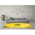 thumbnail image 3 of Ahgly Company Indoor Rectangle Abstract Yellow Modern Area Rugs, 7' x 10', 3 of 4