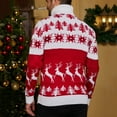 thumbnail image 3 of Suéter navideño para parejas para hombre y mujer, sudadera con estampado divertido de árbol de Navidad, cuello alto, suéter familiar con temática navideña, 3 of 4