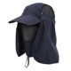 thumbnail image 2 of 2024 Sombrero protector solar, resistente al viento y a la arena, con cubierta para el cuello para pesca al aire libre, senderismo, acampada, azul marino, 2 of 5