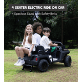 Walmart Ride SaveJoy 24V 4 Seater Ride on Toys, Powered Ride on Cars w/ Four Wheels ...