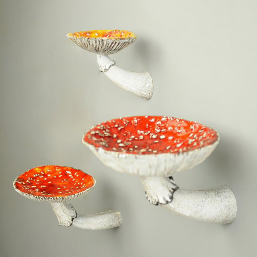 Mushroom Decor Floating Shelves-Adhesive Mushroom Wall Decor ...